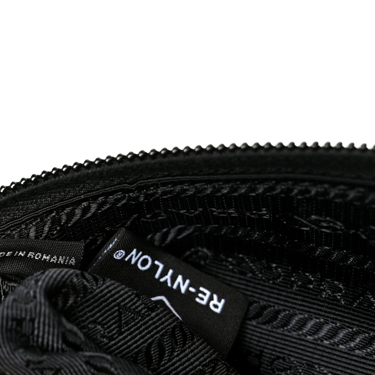 Tessuto Nylon Saffiano Flat Pouch Black