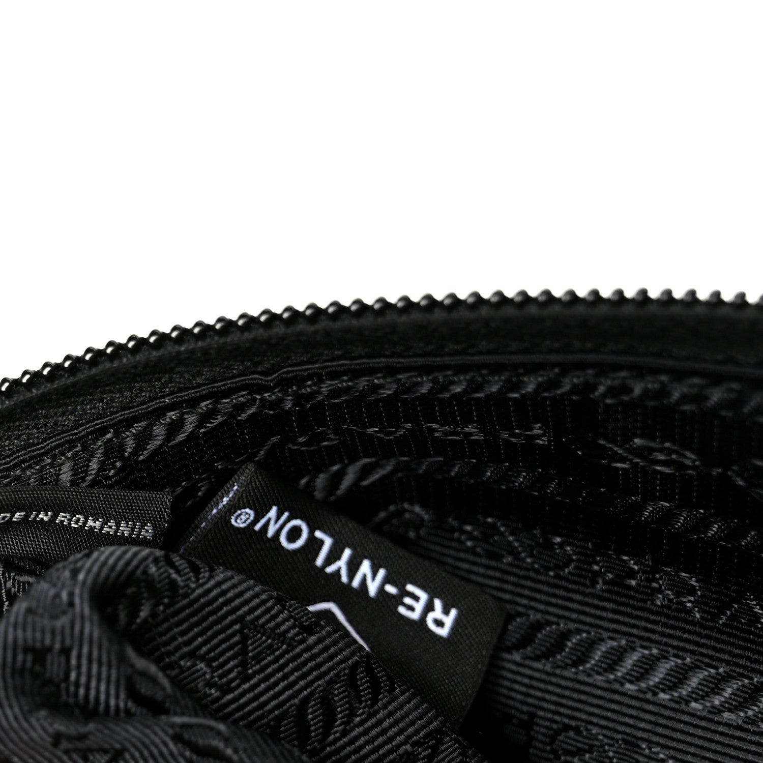 Prada Tessuto Nylon Saffiano Flat Pouch Black 7 of 8