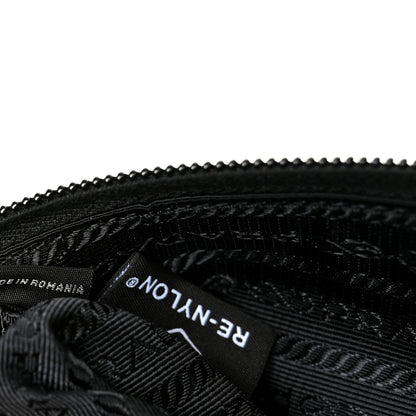 Prada Tessuto Nylon Saffiano Flat Pouch Black 7 of 8