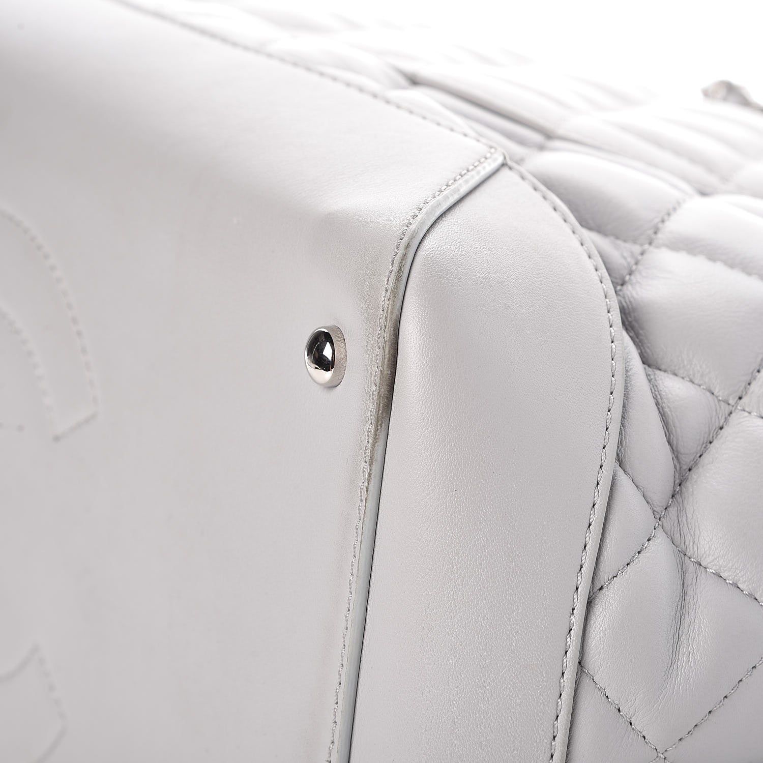 Chanel Calfskin Quilted Large Easy Shopping Tote Grey 13 of 13