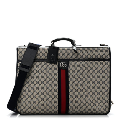 Gucci GG Supreme Monogram Web Savoy Garment Bag Beige Blue 1 of 12