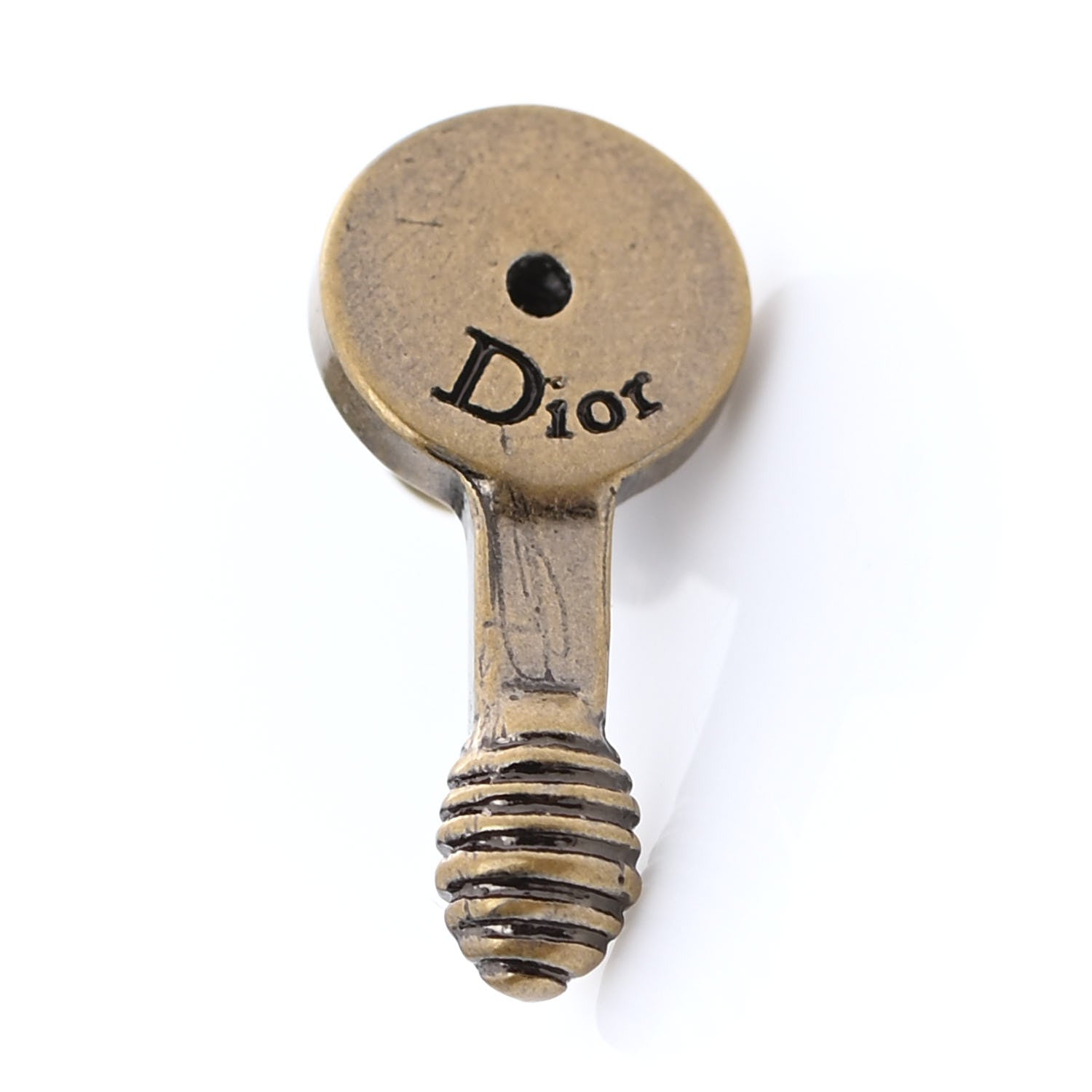Christian Dior Metal J'Adior Earrings Aged Gold 4 of 4
