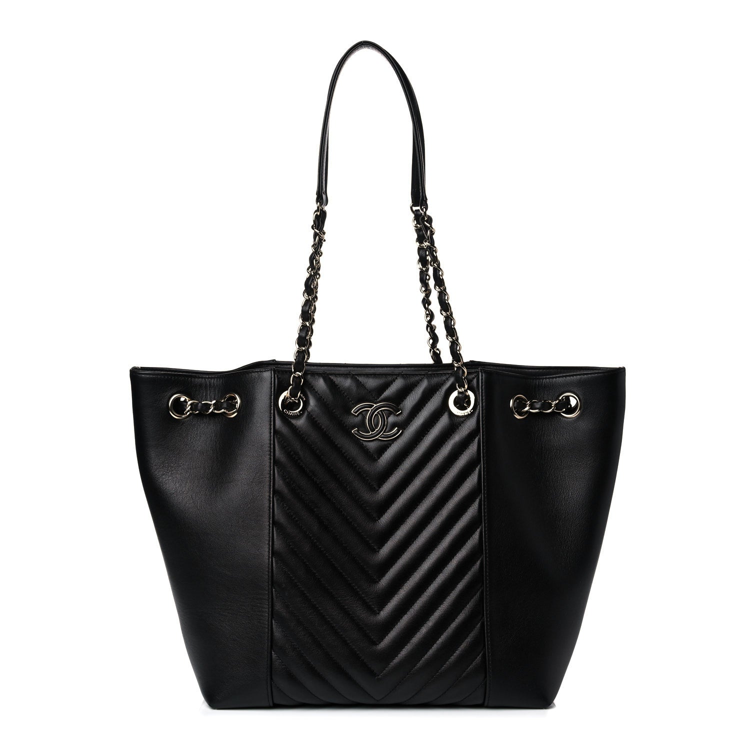 Chanel Calfskin Quilted Large Daily Shopping Bag Black 1 of 17