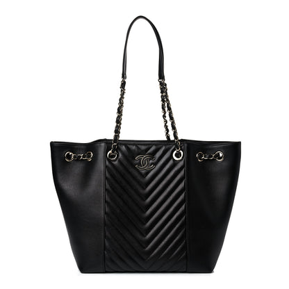 Chanel Calfskin Quilted Large Daily Shopping Bag Black 1 of 17