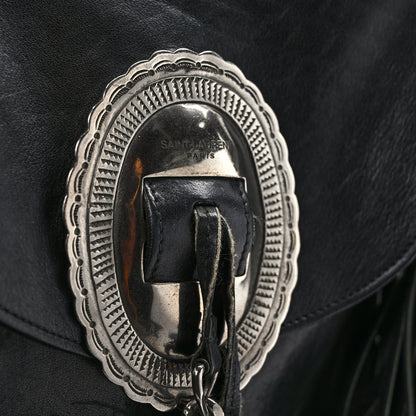 Saint Laurent Lambskin Anita Tassed Crossbody Bag Black 6 of 10