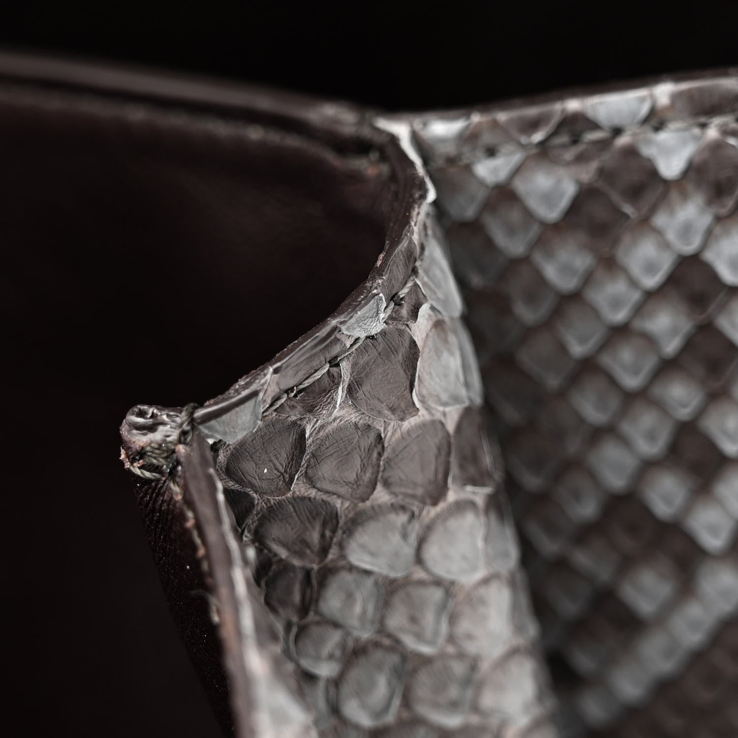 Celine Python Medium Classic Box Flap Bag Storm 10 of 12