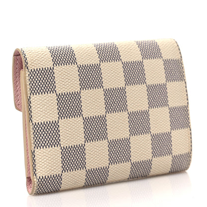 Louis Vuitton Damier Azur Victorine Wallet Rose Ballerine 6 of 6