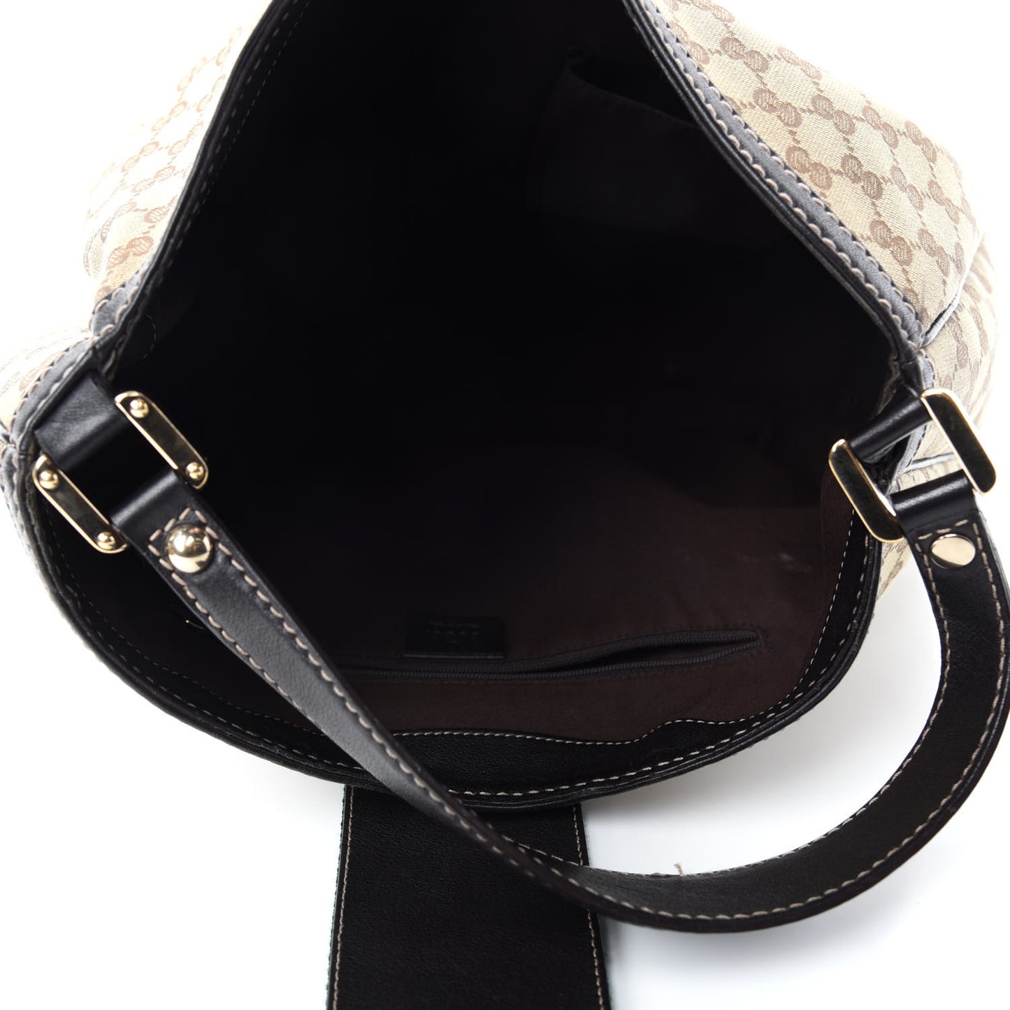 Monogram Large New Ladies Web Hobo Dark Brown