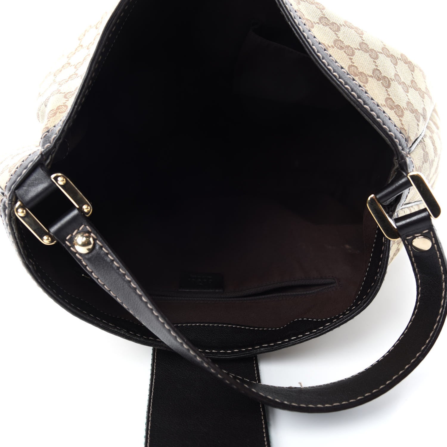 Gucci Monogram Large New Ladies Web Hobo Dark Brown 5 of 15