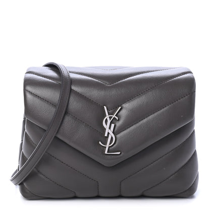 Saint Laurent Calfskin Y Quilted Monogram Toy Loulou Crossbody Bag Earth 1 of 4