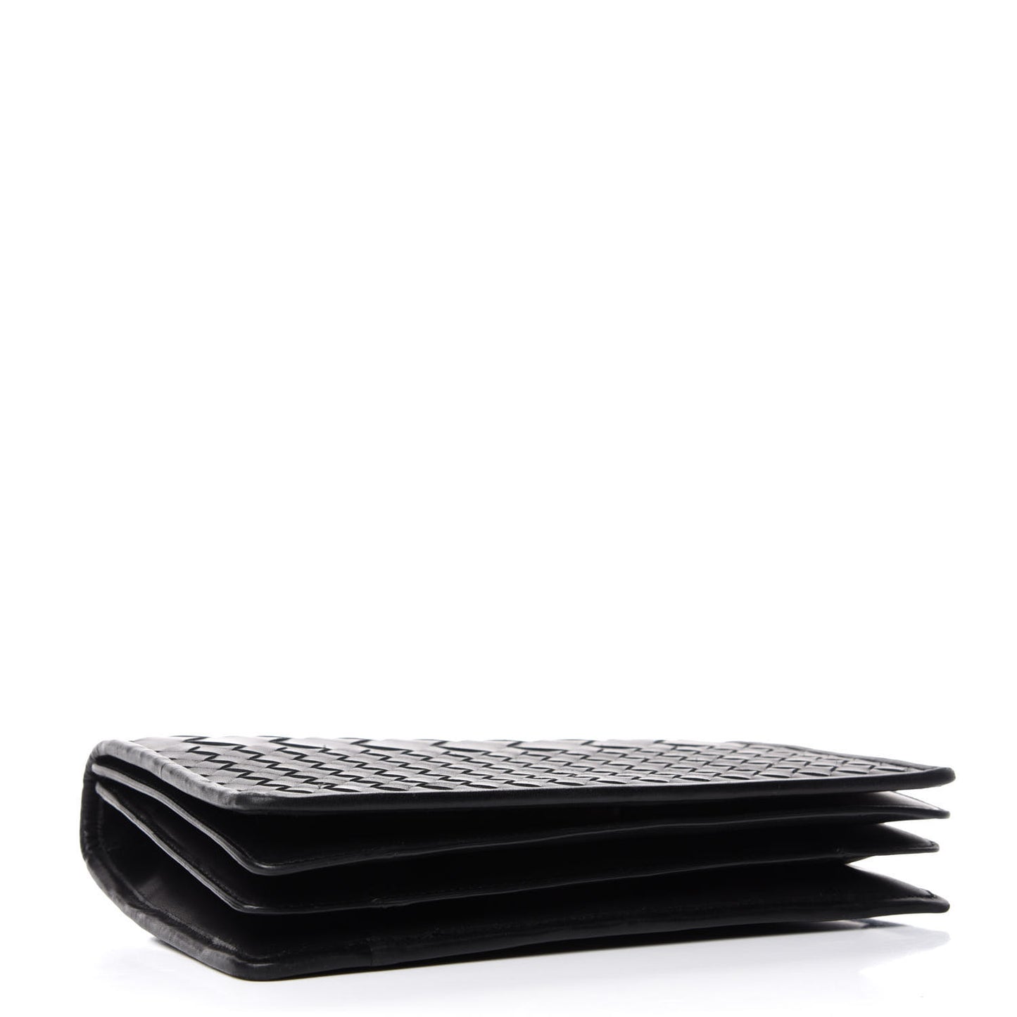 Nappa Intrecciato Medium Woven Clutch Clutch Black