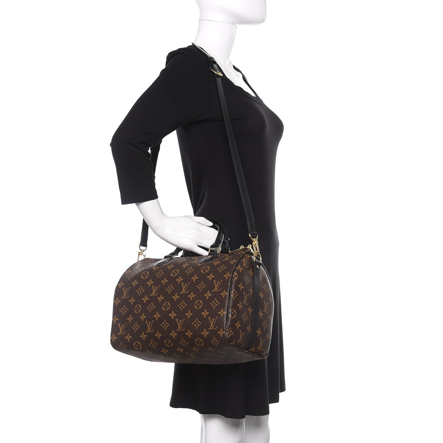 Louis Vuitton Monogram My World Tour Speedy Bandouliere 30 Black 2 of 10