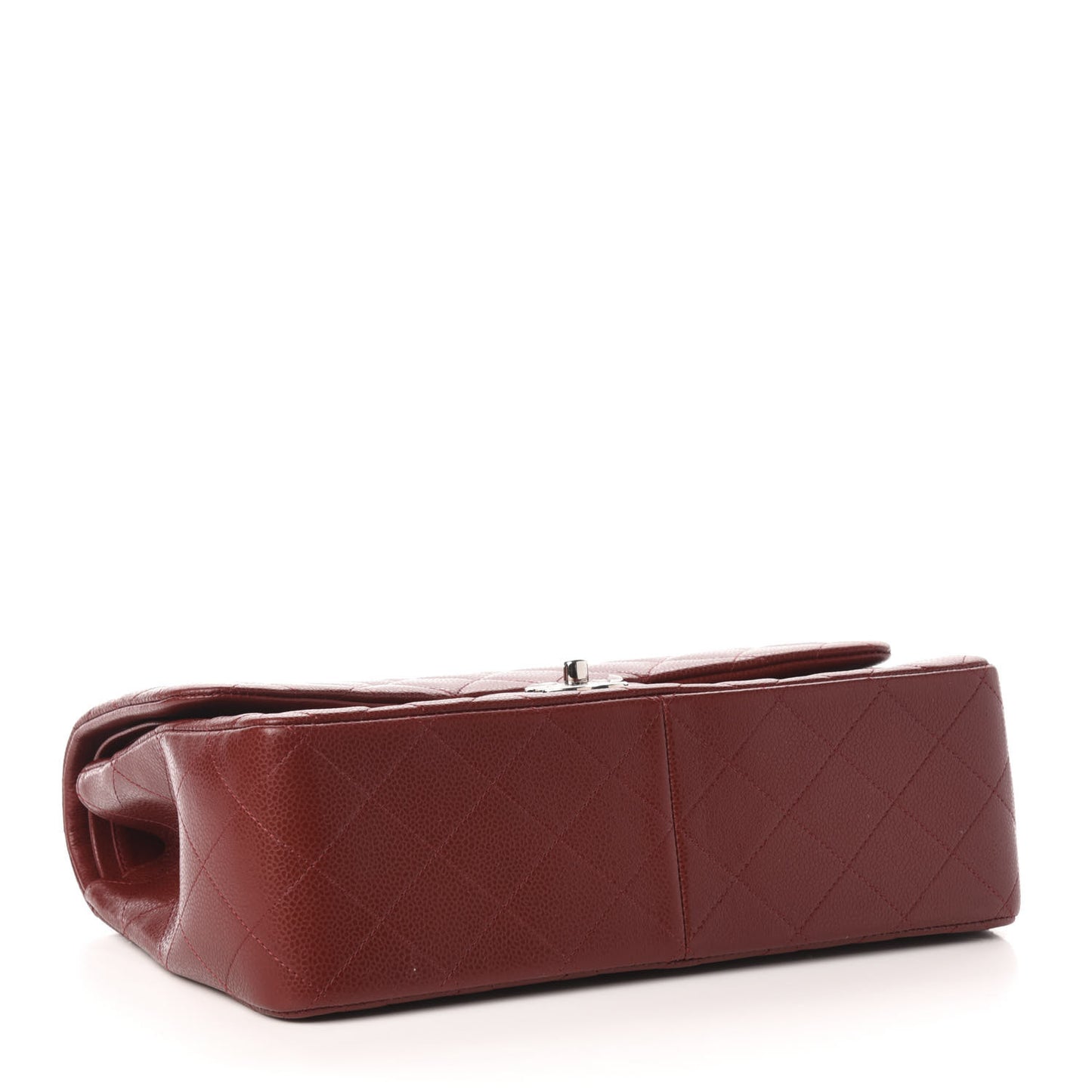 Caviar Quilted Jumbo Double Flap Red