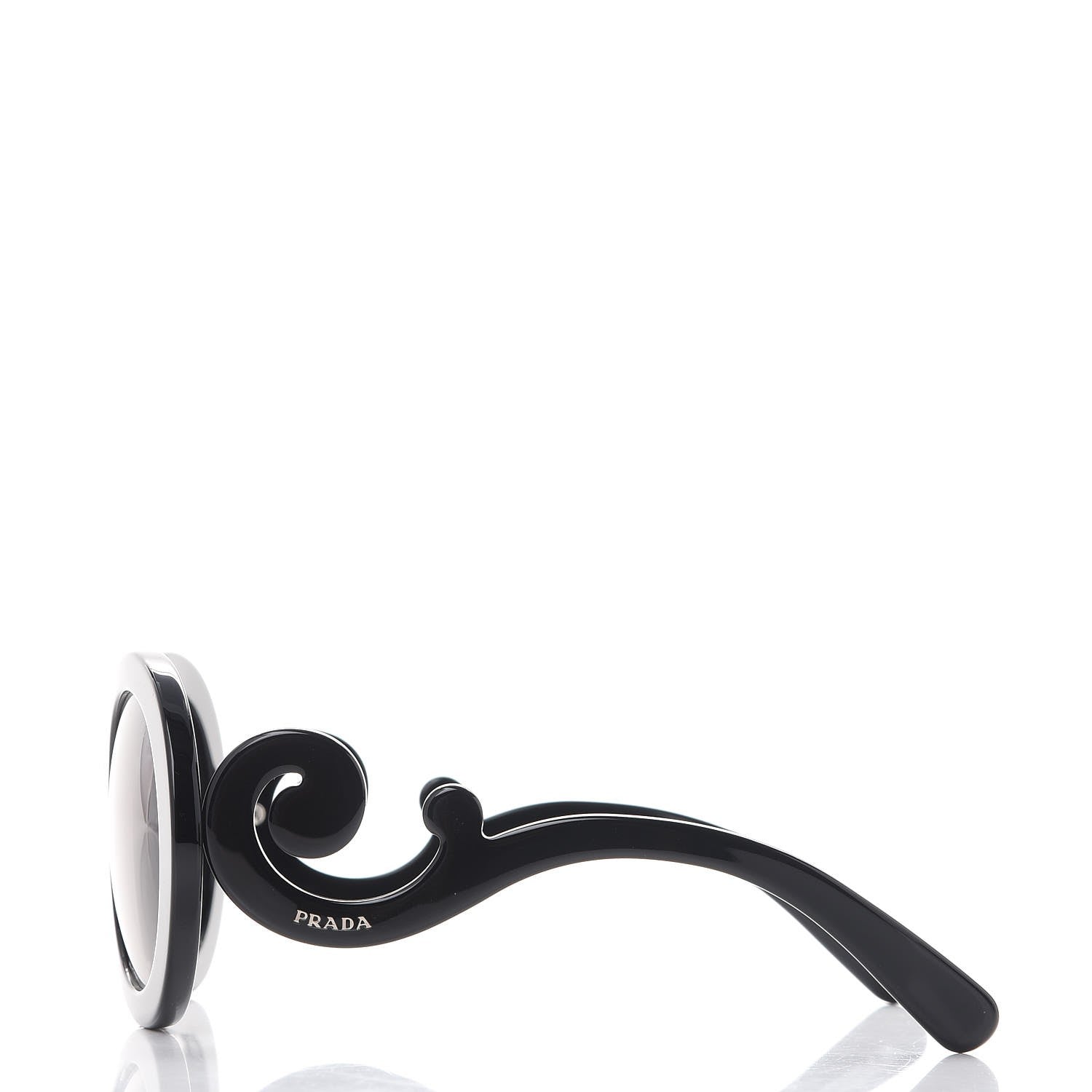 Prada Baroque Sunglasses SPR 27N Black 3 of 8