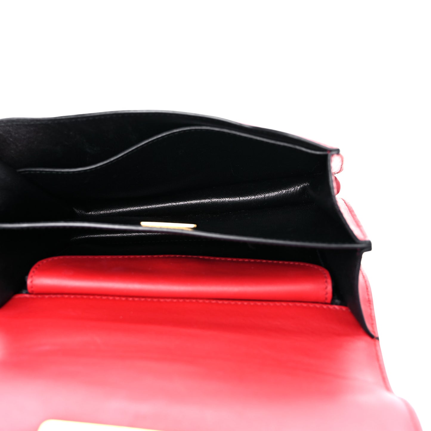 City Calfskin Saffiano Cahier Bag Fuoco Black