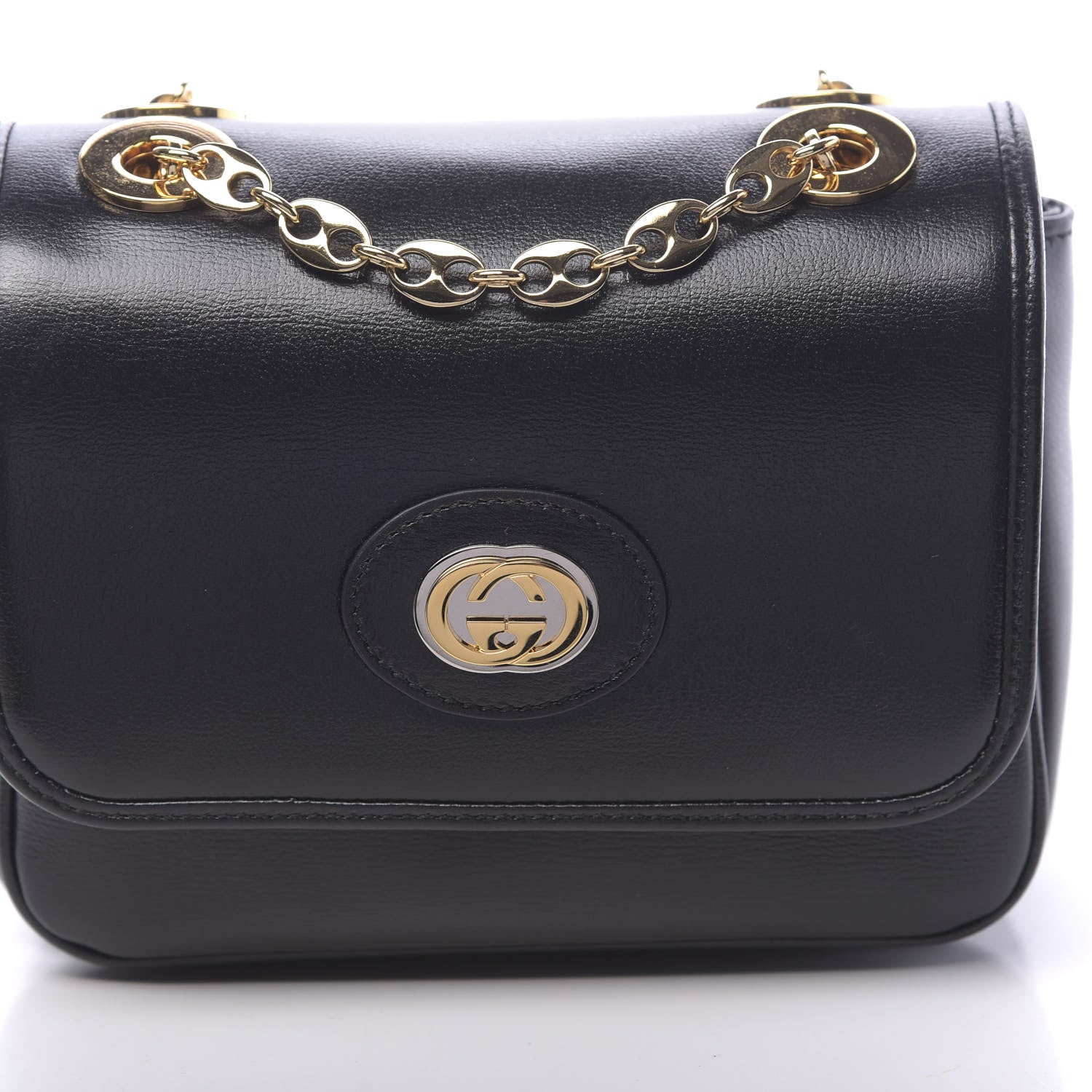 Gucci Azalea Calfskin Mini Marina Chain Shoulder Bag Black 11 of 11