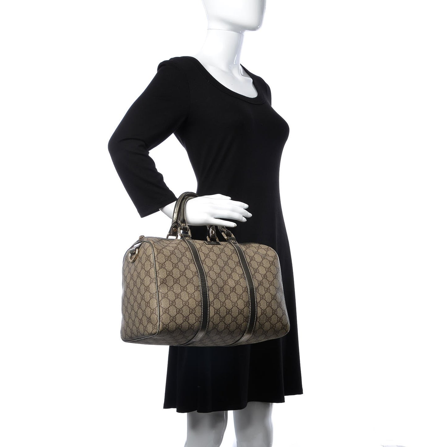 GG Plus Monogram Medium Joy Boston Silver