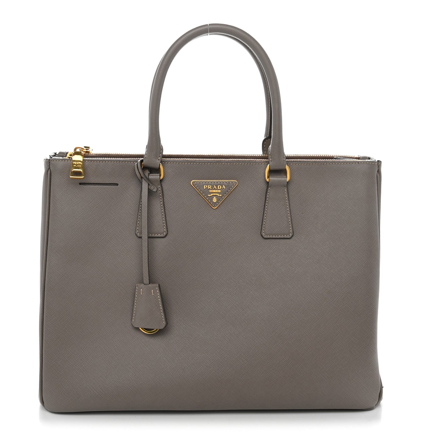 Saffiano Lux Large Galleria Double Zip Tote Argilla