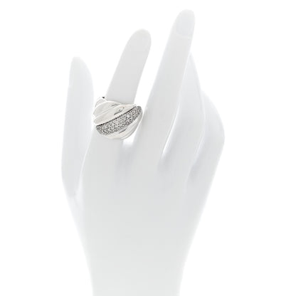 David Yurman Sterling Silver Diamond Sculpted Cable Ring 51 5.75 2 of 5