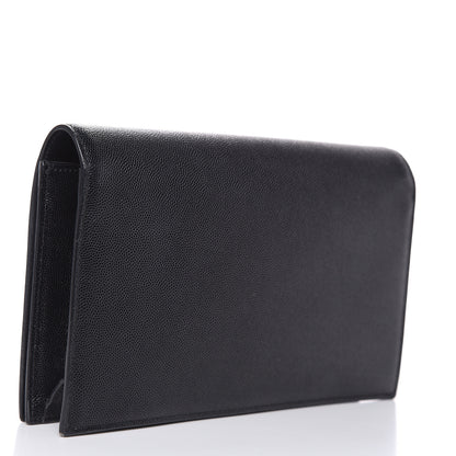 Saint Laurent Grain De Poudre Classic Monogram Kate Clutch Black 3 of 13