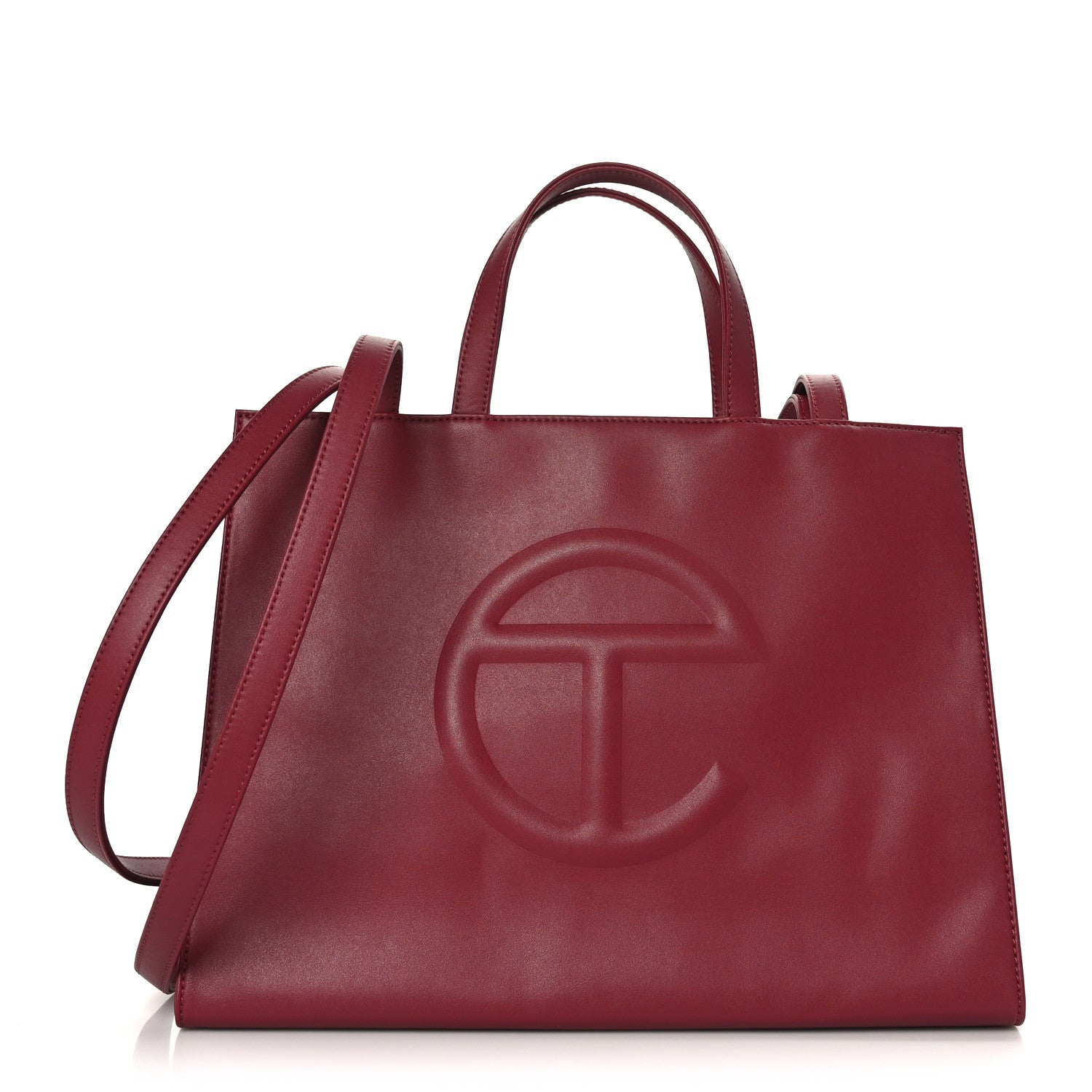 Telfar Vegan Leather Medium Shopping Bag Oxblood 1 of 8