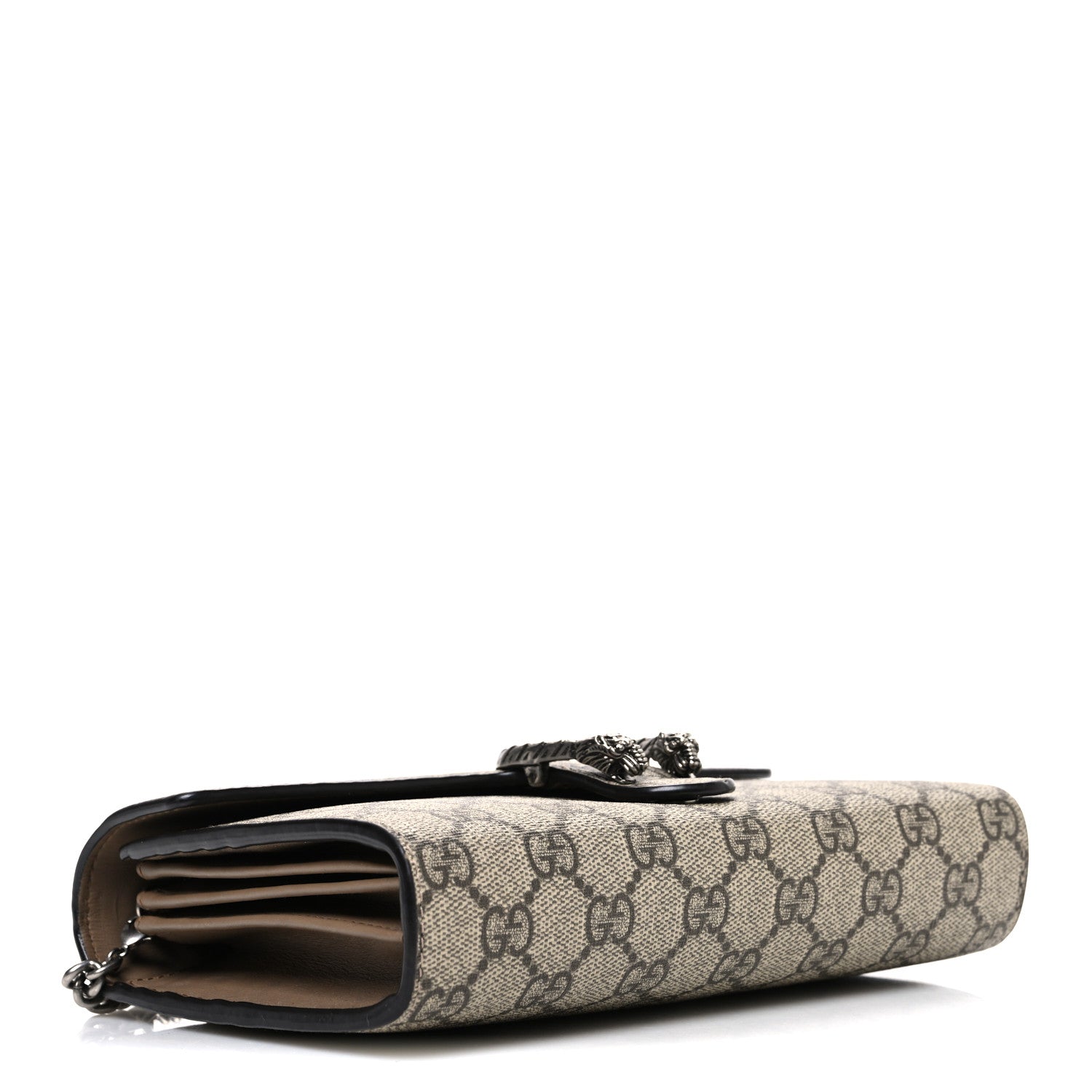 Gucci GG Supreme Monogram Mini Dionysus Chain Wallet Beige Taupe 3 of 9