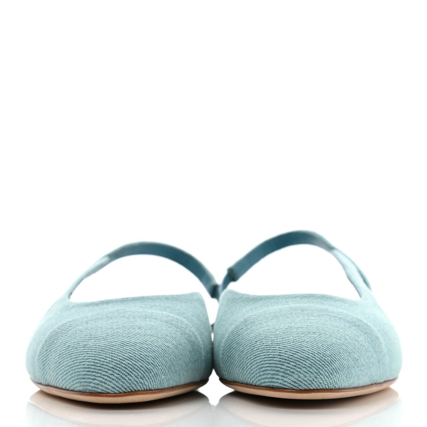 Denim Cap Toe CC Slingback Flats 36.5 Blue