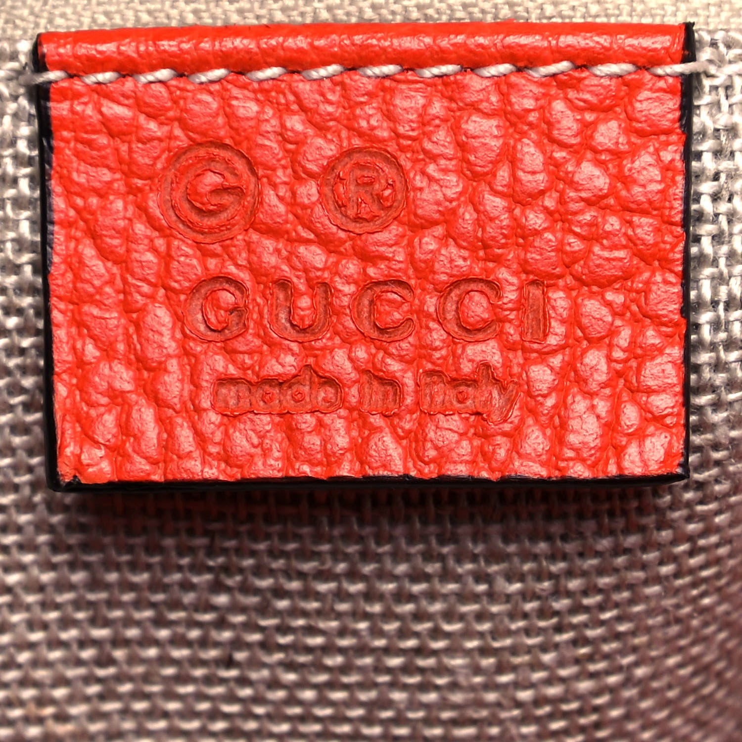 Gucci Monogram Dollar Calfskin Small Bree Tote Beige Ebony Sun Orange 6 of 10
