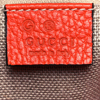 Gucci Monogram Dollar Calfskin Small Bree Tote Beige Ebony Sun Orange 6 of 10