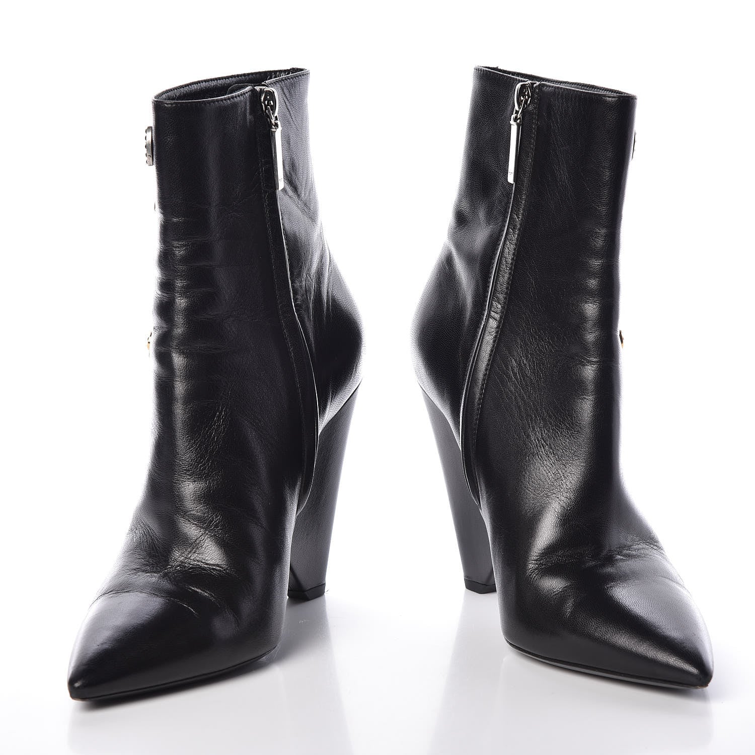 Saint Laurent Calfskin Niki Charm Boots 40 Black 5 of 9