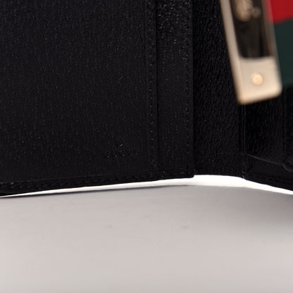 Gucci Monogram Calfskin Ladies Web Long Wallet Black 6 of 7
