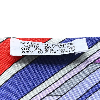 Hermes Silk Sangles En Zigzag Twilly Prune Bleu Rouge 3 of 3