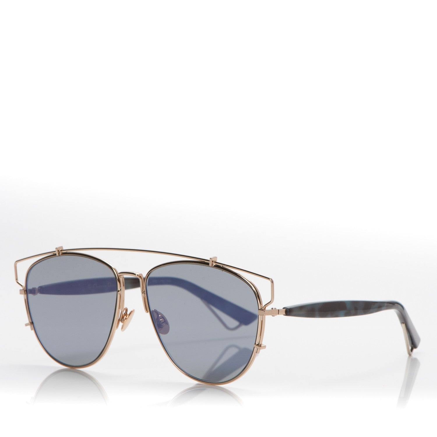 Christian Dior Technologic Sunglasses Gold Blue 3 of 8