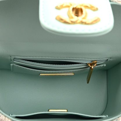 Chanel Tweed Handle Crush Small Vanity Case Light Green 5 of 10