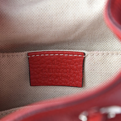 Gucci Calfskin Small Bamboo Backpack Red 6 of 9