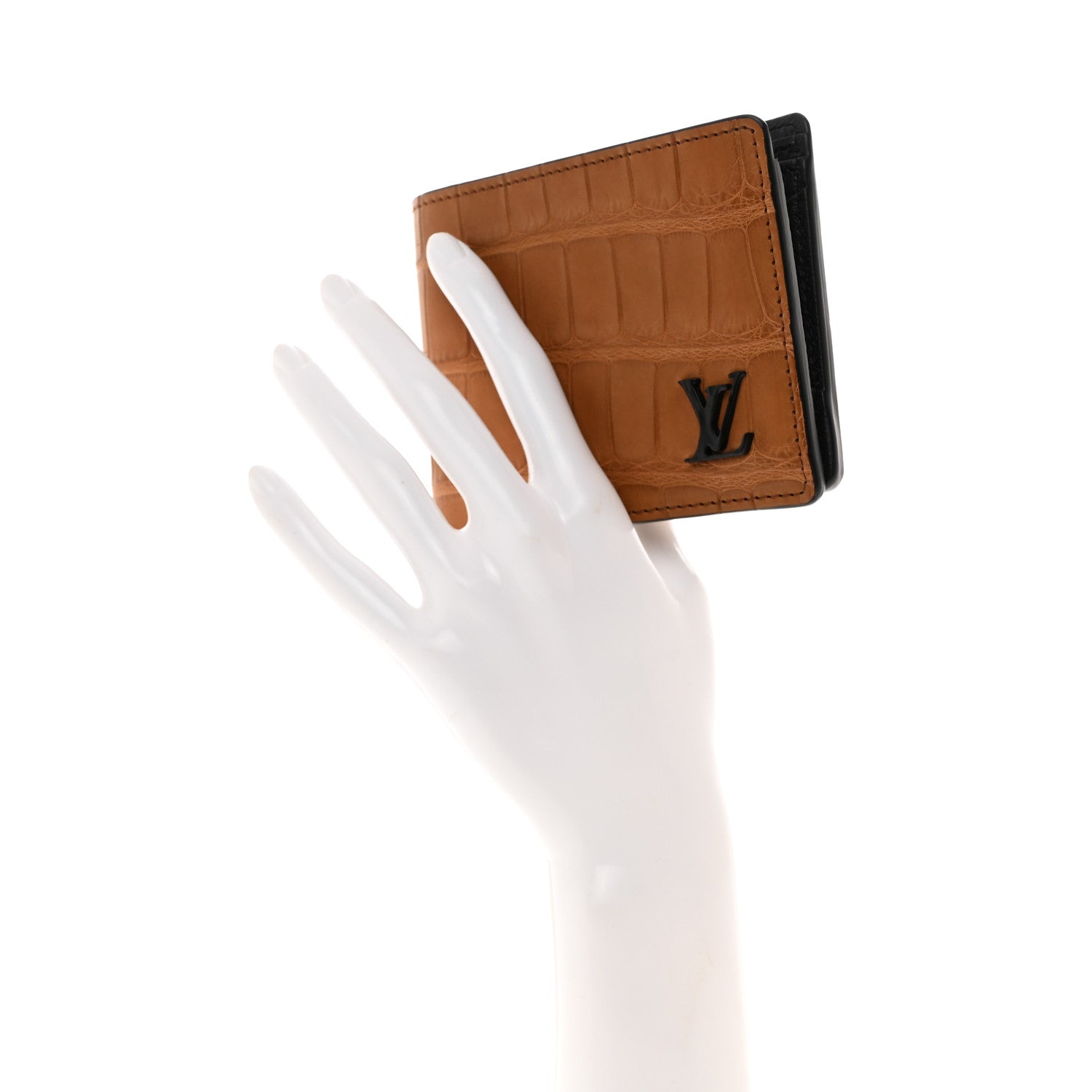 Louis Vuitton Crocodile Multiple Wallet Tan 2 of 7