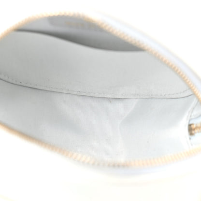 Chanel Iridescent Calfskin Quilted Chanel 19 Round Clutch With Chain White 4 of 5