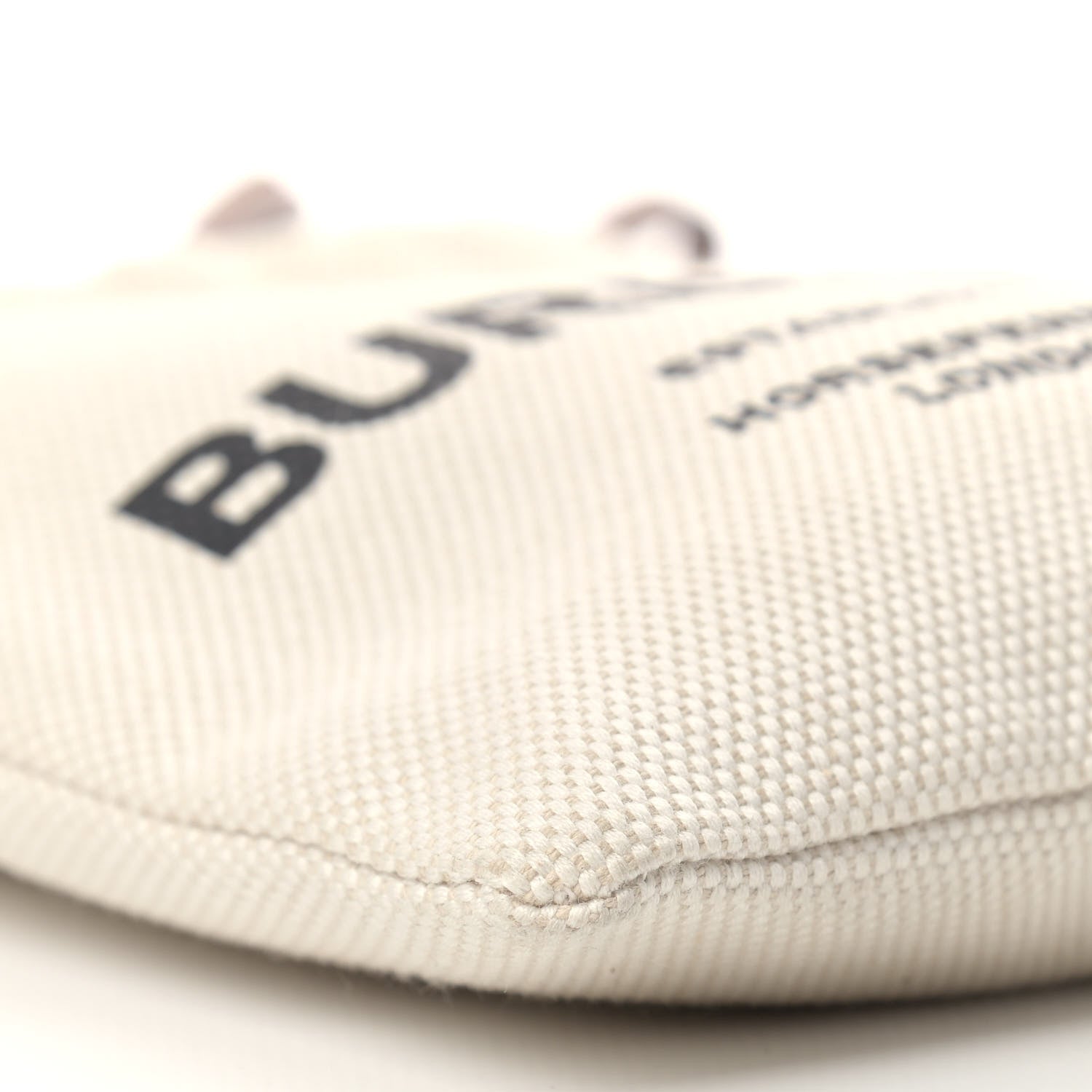 Burberry Cotton Canvas Horseferry Print Small Drawcord Pouch White Tan 8 of 9