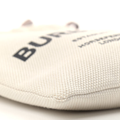 Burberry Cotton Canvas Horseferry Print Small Drawcord Pouch White Tan 8 of 9
