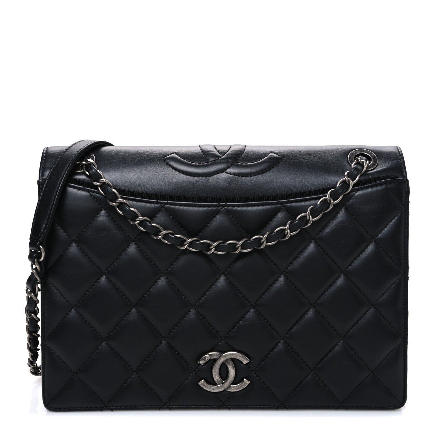 Chanel Calfskin Quilted Ballerine Flap Black 1 of 11