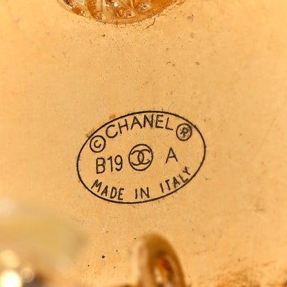 Chanel Resin Along The Nile CC Clip On Earrings Gold Black 4 of 6