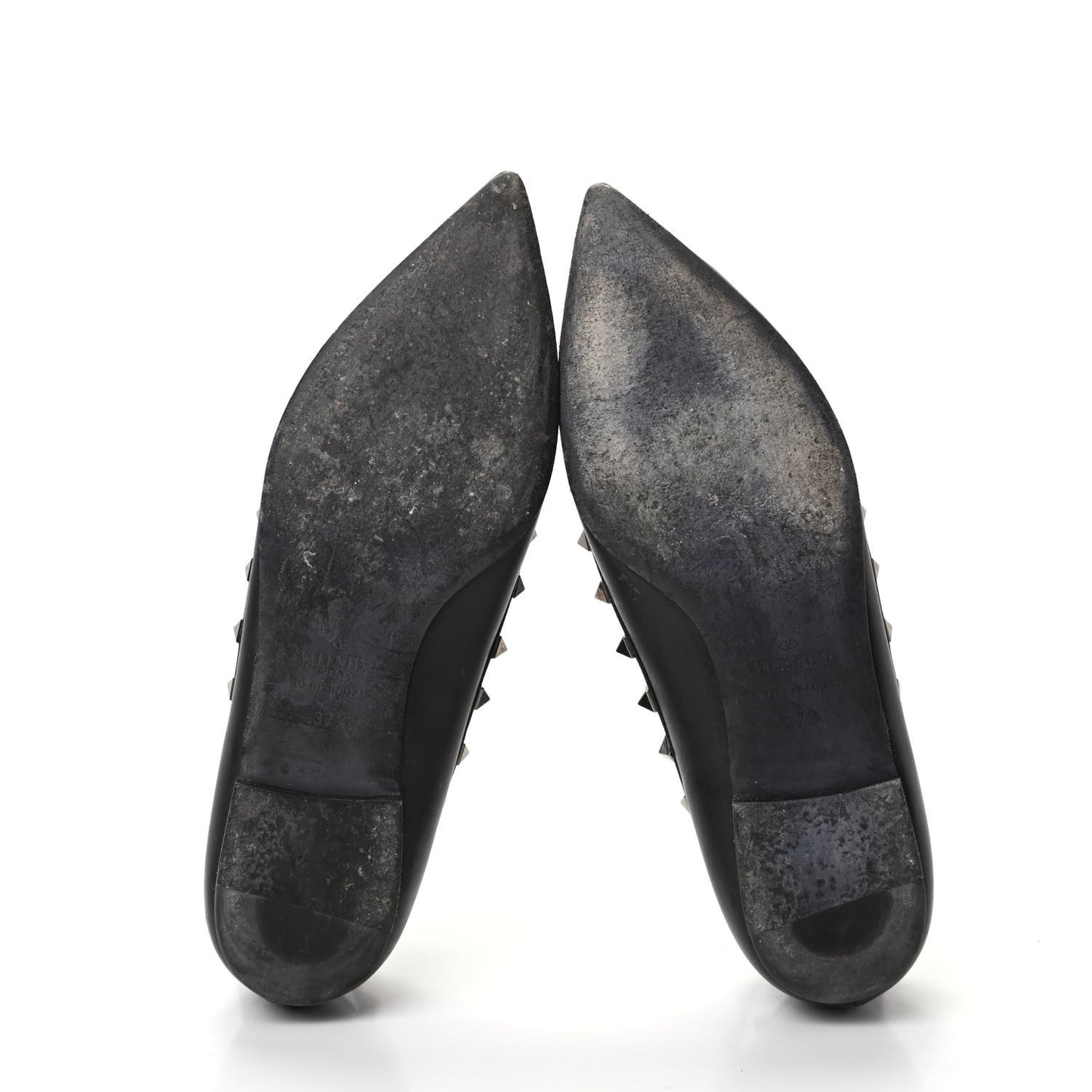 Nappa Rockstud Cage Ballerina Flats 37.5 Black