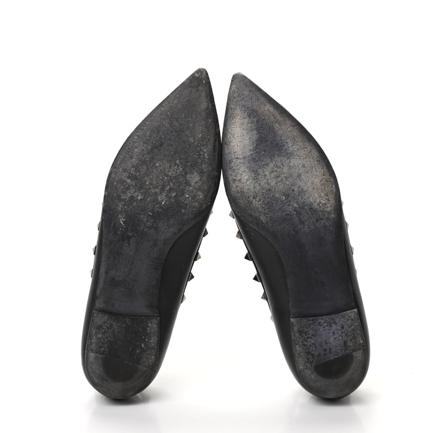 Valentino Garavani Nappa Rockstud Cage Ballerina Flats 37.5 Black 5 of 12
