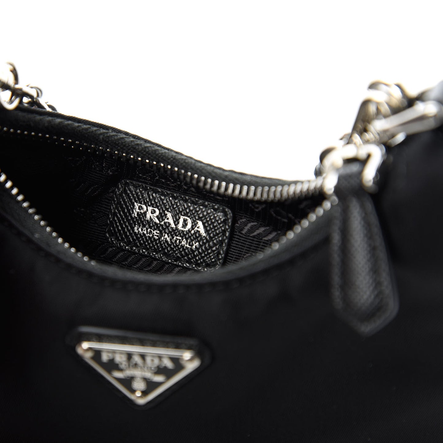 Tessuto Nylon Mini Re-Edition 2000 Shoulder Bag Black