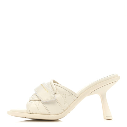 Christian Dior Calfskin Cannage Quilted Dio(r)evolution 80mm Slide Sandals 39 Off White 1 of 8
