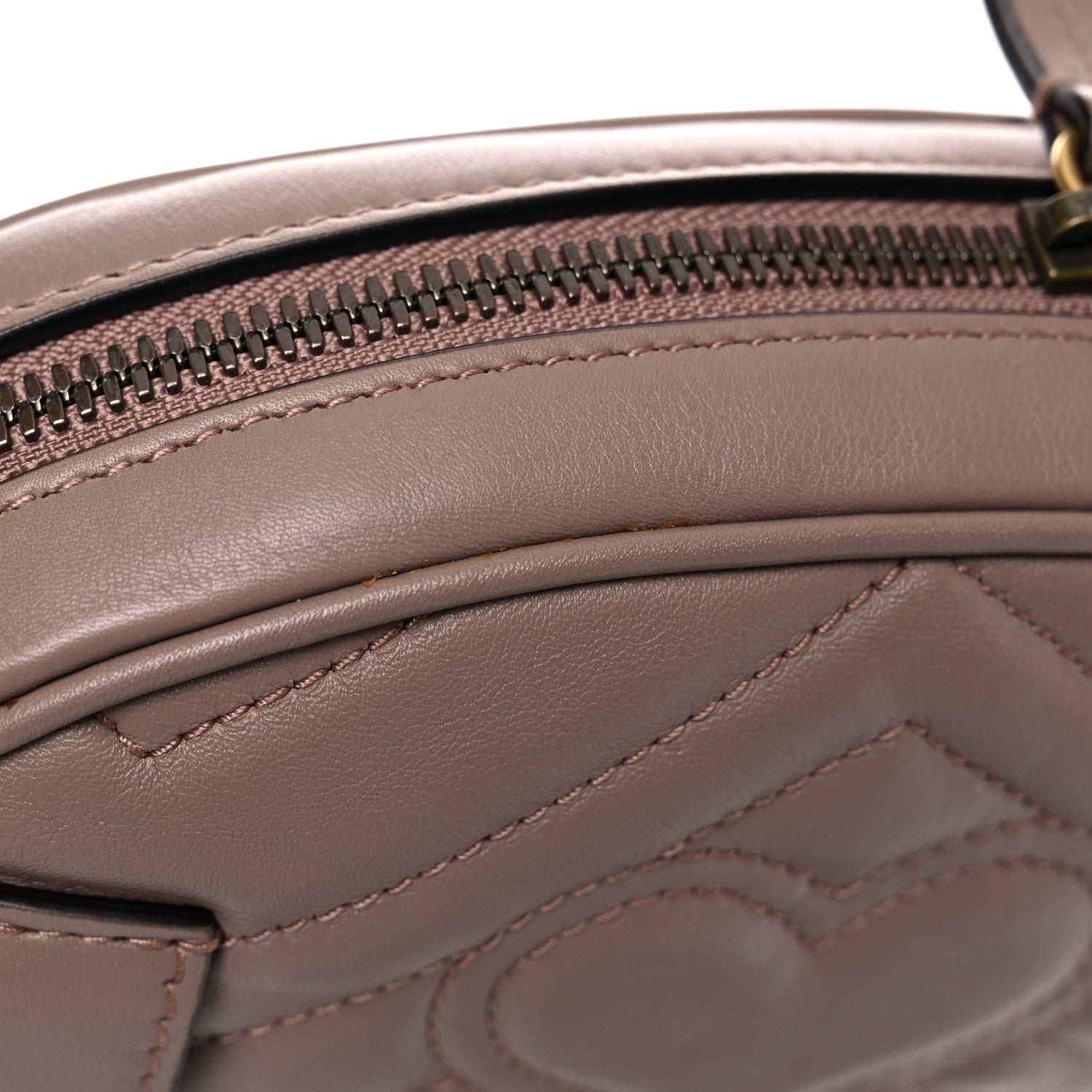 Gucci Calfskin Matelasse GG Marmont Belt Bag 95 38 Porcelain Rose 17 of 22