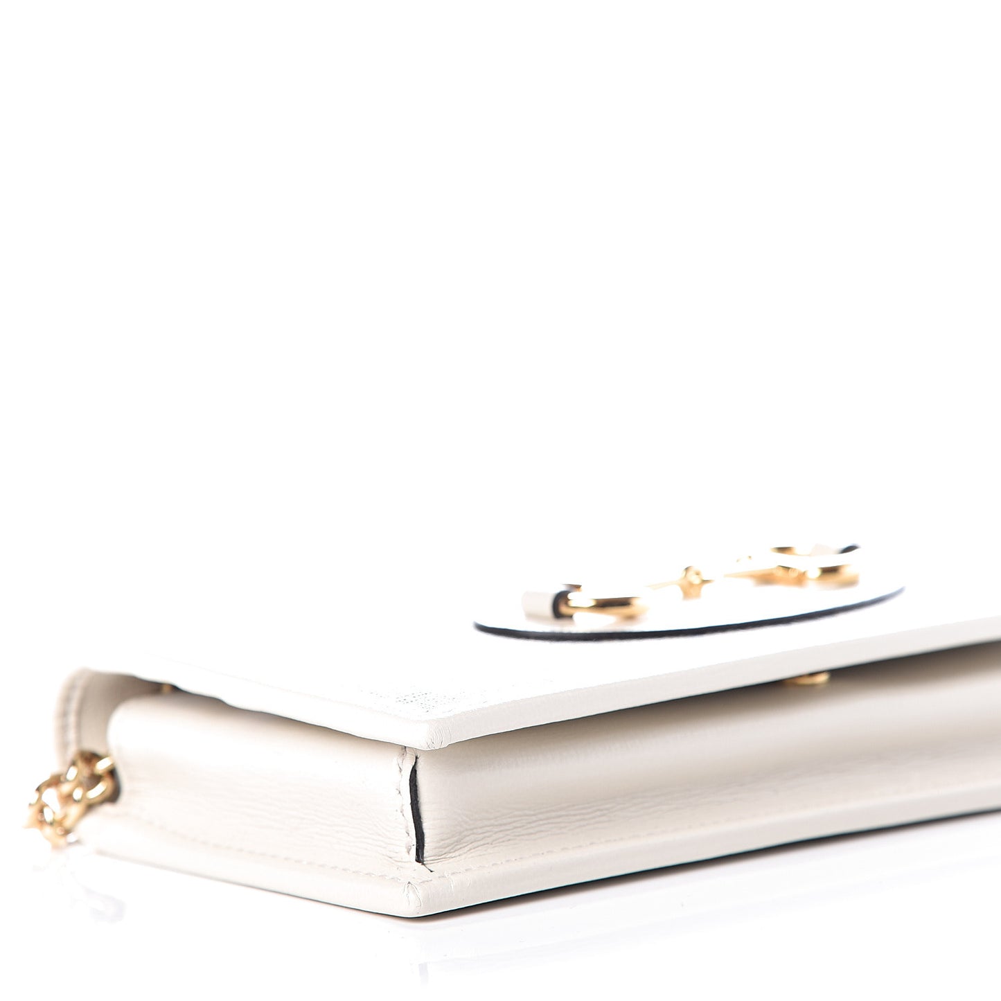 GG Supreme Monogram Azalea Calfskin Horsebit 1955 Wallet On Chain Beige Ebony Mystic White