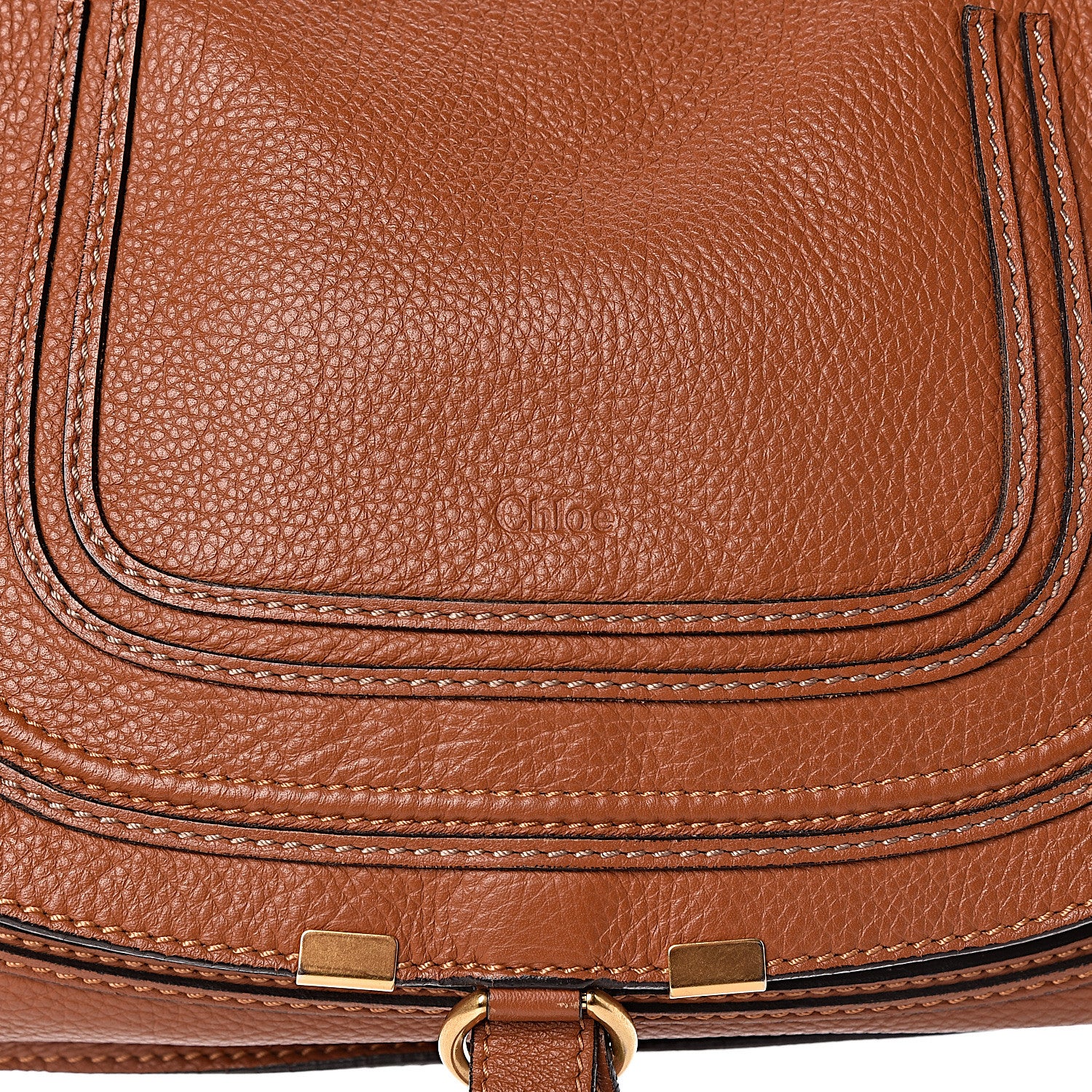 Chloe Calfskin Medium Marcie Satchel Tan 9 of 12