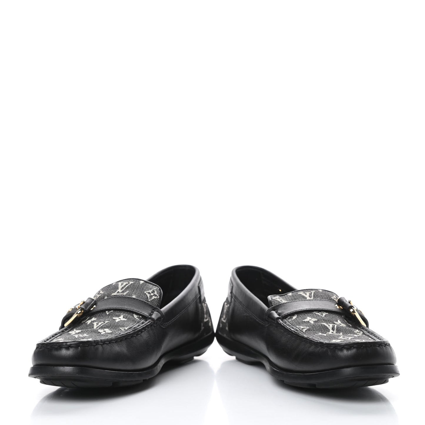 Calfskin Mini Lin Loafers 37 Black