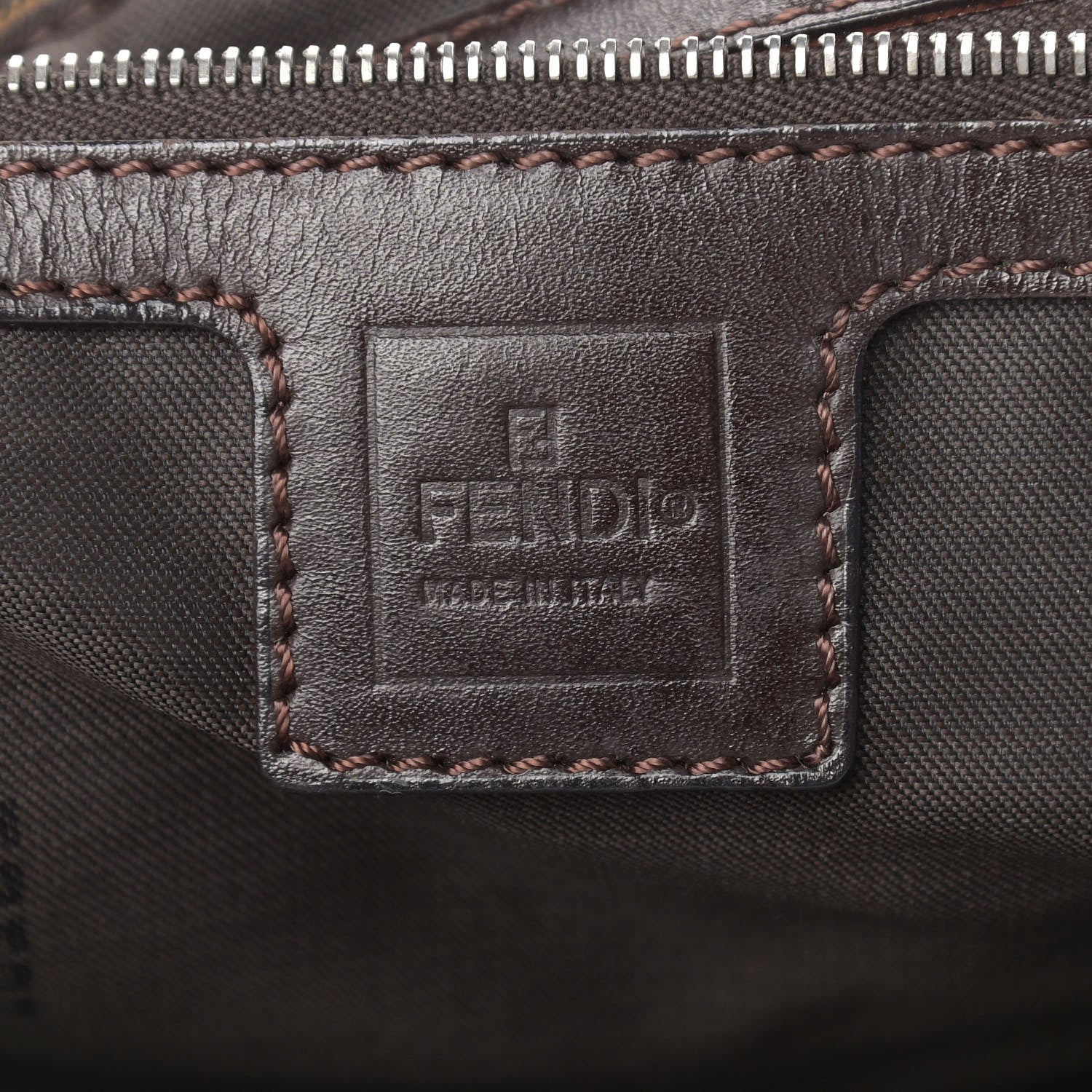 Fendi Zucca Top Handle Tote Tobacco 5 of 10